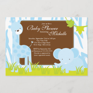 Gullig inbjudan för baby shower för