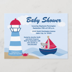 Gullig inbjudan för baby shower för