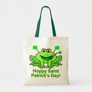 Gullig irländsk saint patrick's daygroda tygkasse