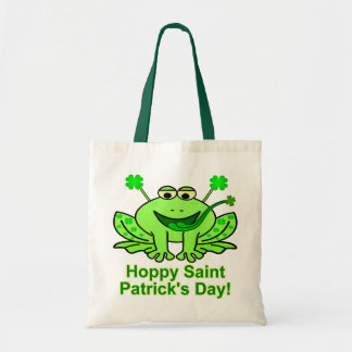 Gullig irländsk saint patrick's daygroda tygkasse