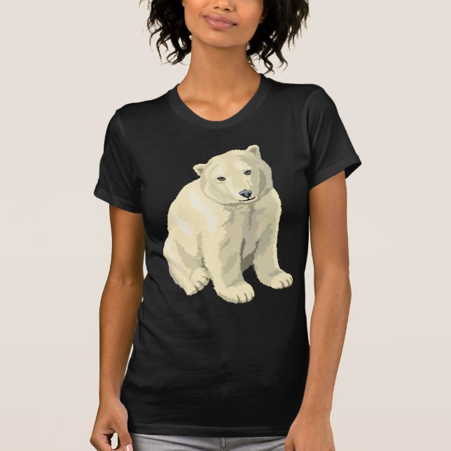 Gullig isbjörn tee shirt (Framsida)