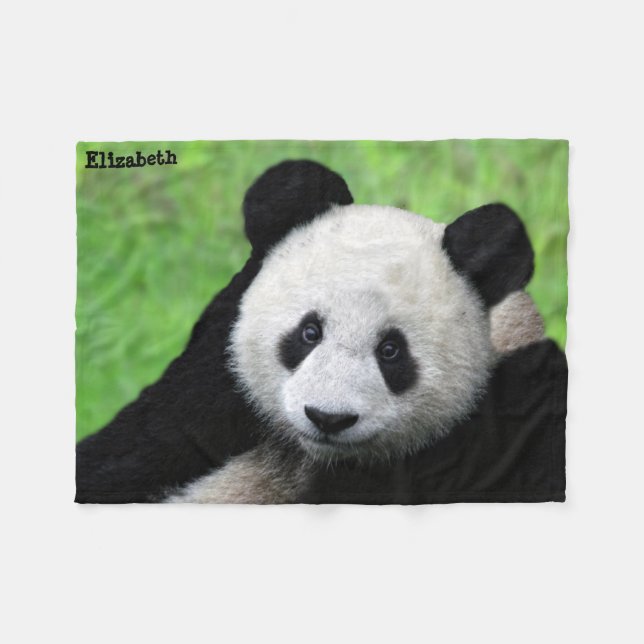 Gullig jätte- Pandafilt Fleecefilt (Framsidan (Horisontell))
