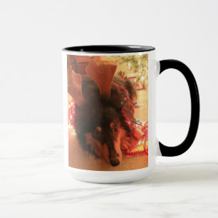 Gullig jul Collie, oliv den ANNAN renen Mugg