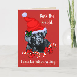 Gullig jul för Labrador Retriever Helgkort