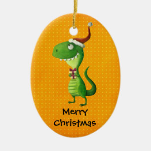 Gullig jul T-rex Julgransprydnad Keramik