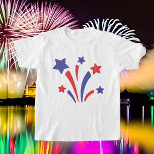 Gullig Juli 4th för stjärnafyrverkerihelgdag T Shirt