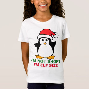Gullig julpingvin mig för förmiddagälva för tee shirt