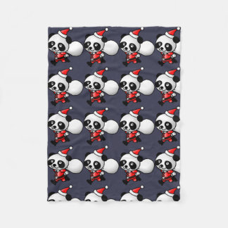 Gullig julSanta Panda Fleecefilt