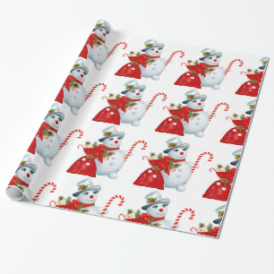 Gullig julsnögubbe presentpapper
