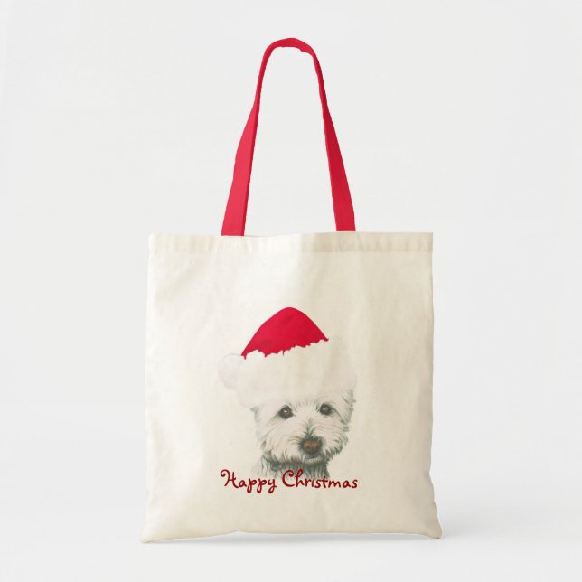 Gullig julWestie hund Tygkasse (Framsidan)