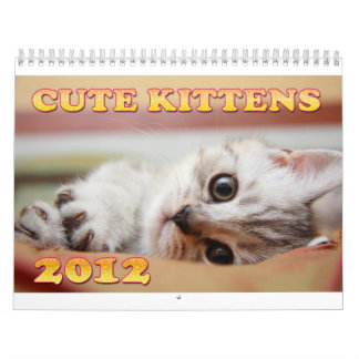 Gullig kalender för kattungar 2012