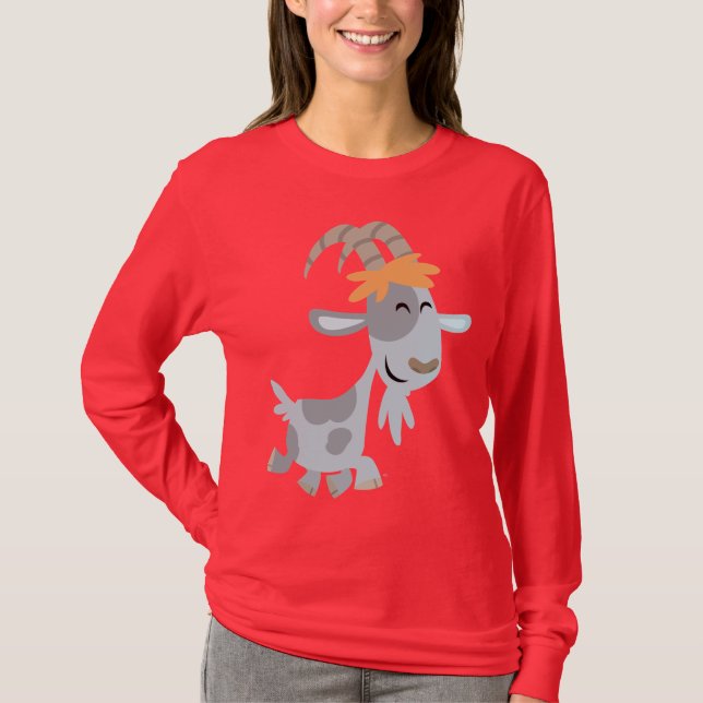 Gullig kall T-tröja för tecknadgetkvinnor T-shirt (Framsida)