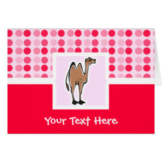 Gullig kamel hälsningskort