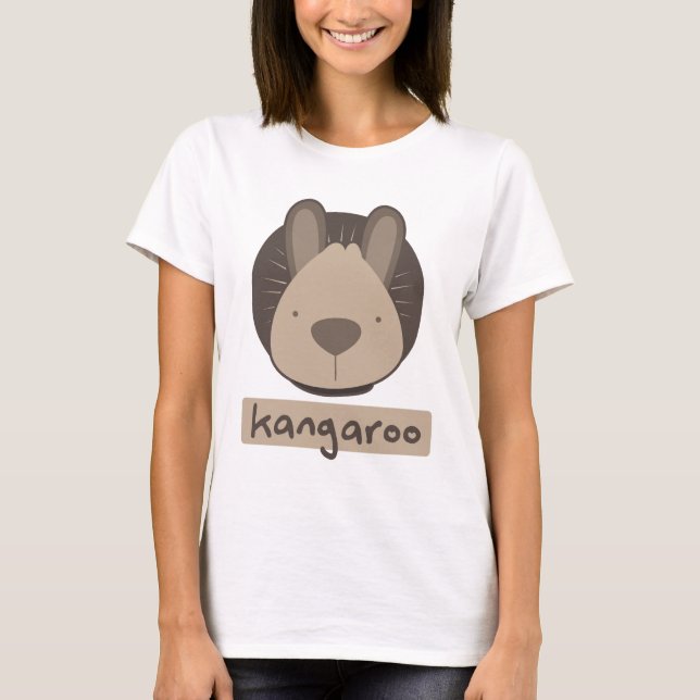 gullig känguru t-shirt (Framsida)