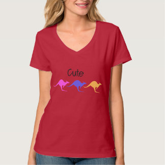 Gullig kängurudesign tee