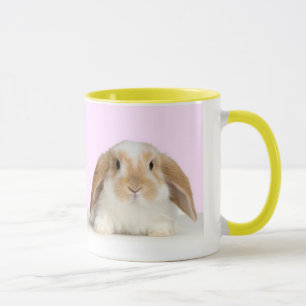 Gullig kanin på enkantad mugg
