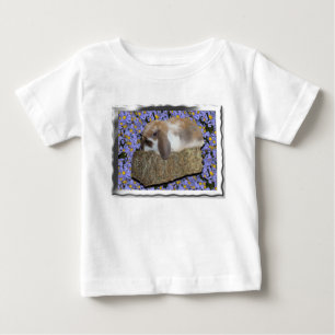 Gullig kaninbaby på minihötball t shirt