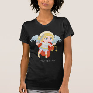 Gullig katolik för St Michael ärkeängel T-shirt