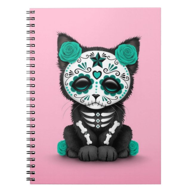 Gullig katt för kattunge för krickablåttday of the anteckningsbok (Framsidan)