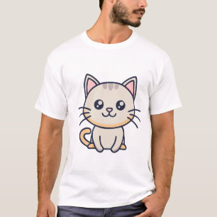 gullig katt t shirt