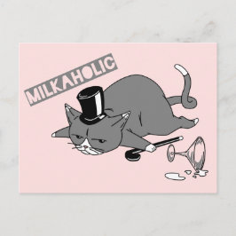 Gullig kattBaron Vitsa Illustration | "Milkaholic Vykort