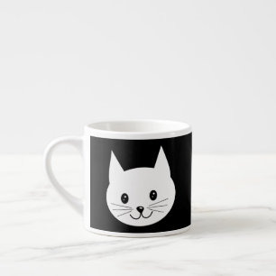 Gullig kattframsida espressomugg