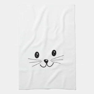 Gullig kattframsida kökshandduk