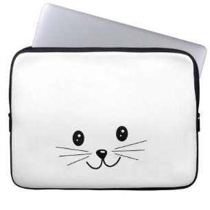 Gullig kattframsida laptop fodral