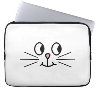 Gullig kattframsida laptop sleeve