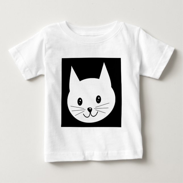 Gullig kattframsida t shirt (Framsida)