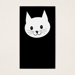 Gullig kattframsida visitkort
