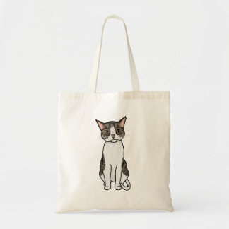 Gullig kattillustration tygkasse