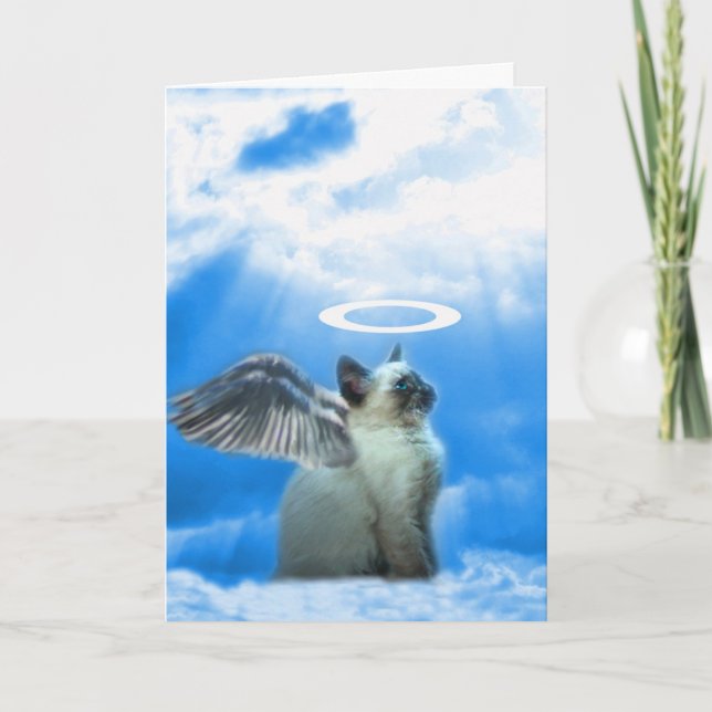 Gullig kattkattungejulkort helgkort (Framsida)