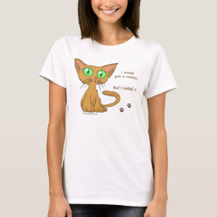 Gullig kattunge åt din kaka t shirt