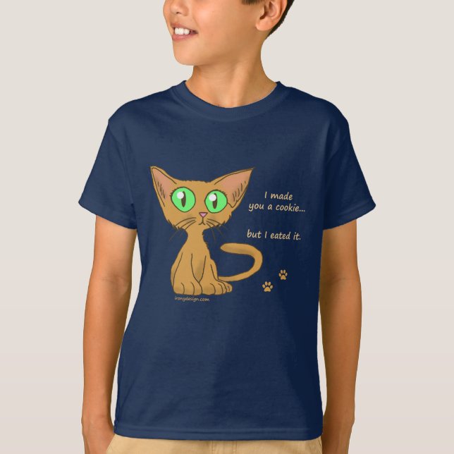 Gullig kattunge åt dina kakaT-tröja T-shirt (Framsida)