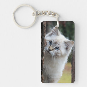 Gullig kattunge Keychain
