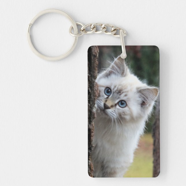 Gullig kattunge Keychain (Framsidan)