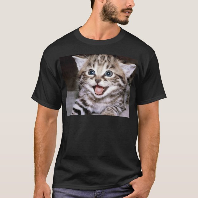 Gullig kattunge tee shirt (Framsida)
