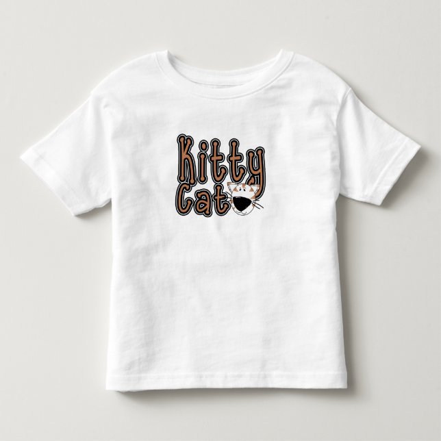 Gullig kattunge tee shirt (Framsida)
