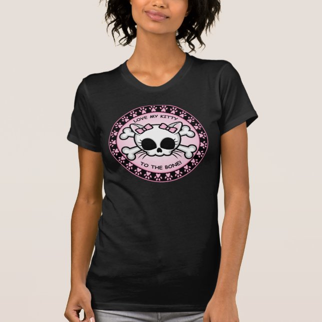 Gullig kattungeskalle t shirt (Framsida)