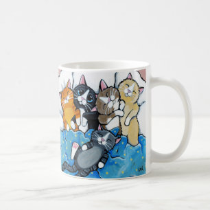 Gullig kattungeSleepoverillustration Kaffemugg