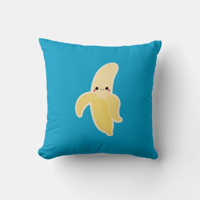 Gullig Kawaii banan Kudde (Framsida)