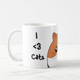 Gullig Kawaii Calico kattunge Kaffemugg