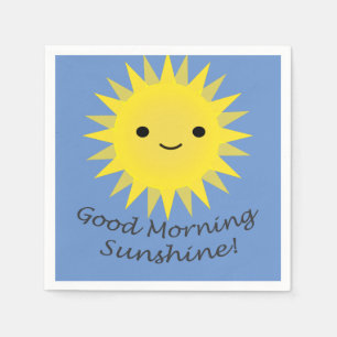Gullig Kawaii för bra morgonsolsken sol Pappersservett