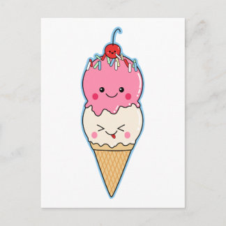 Gullig Kawaii glass Vykort