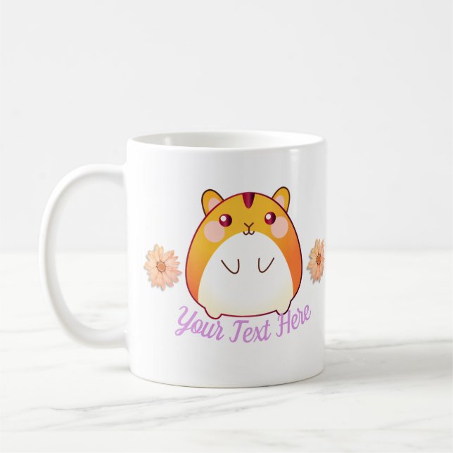 Gullig Kawaii Hamsteranpassningsbar Kaffemugg (Vänster)