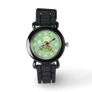 Gullig Kawaii julgranklocka Armbandsur