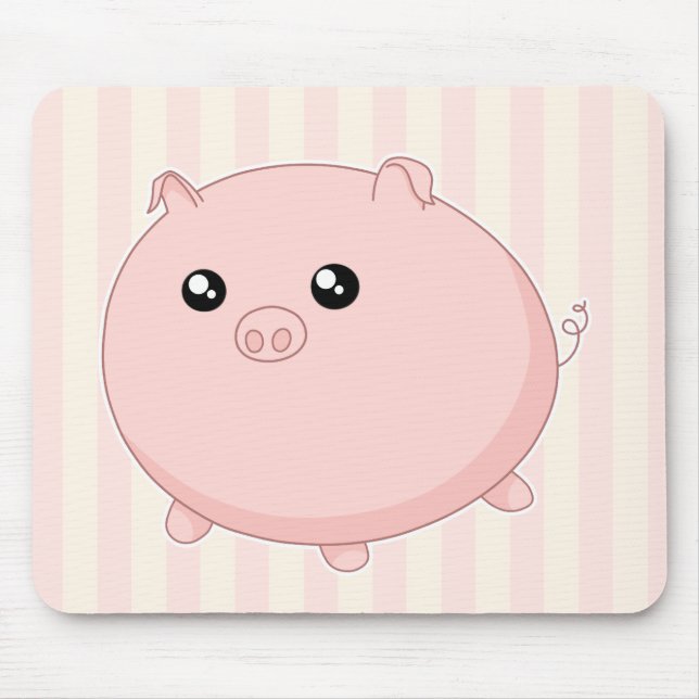 Gullig Kawaii knubbig rosa gris Musmatta (Framsidan)