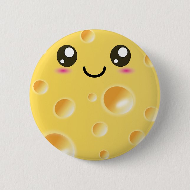 Gullig Kawaii lyckligost Knapp (Framsida)