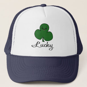 Gullig Kawaii Shamrock Truckerkeps